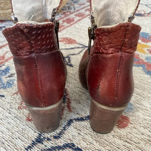 FREEBIRD by STEVEN Bowie Leather Ankle Boots - Brown - Size 6 - Picture 7 of 13